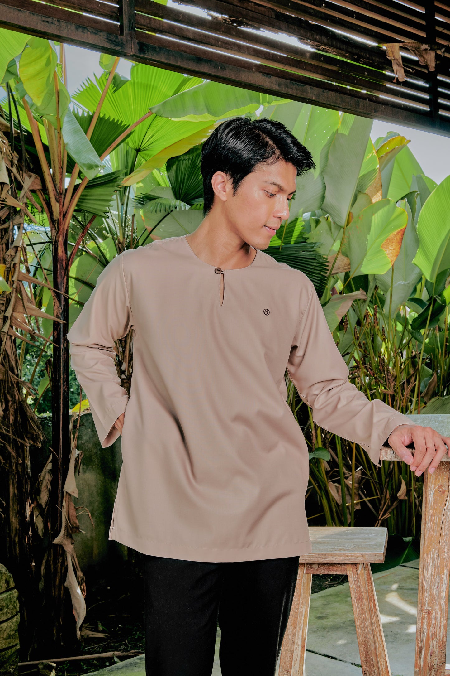Kurta Tamadun Relaxed Fit - Sand Brown