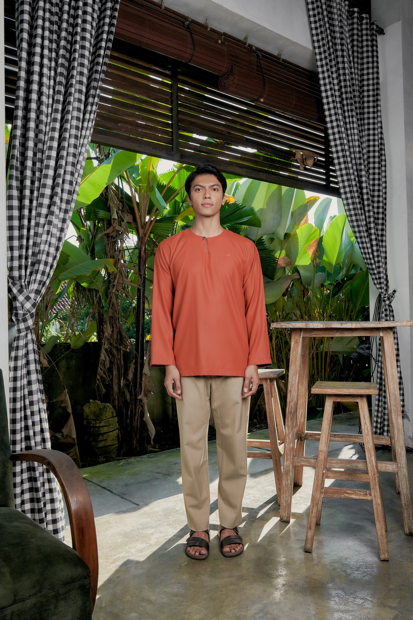 Kurta Tamadun Relaxed Fit - Brick Orange