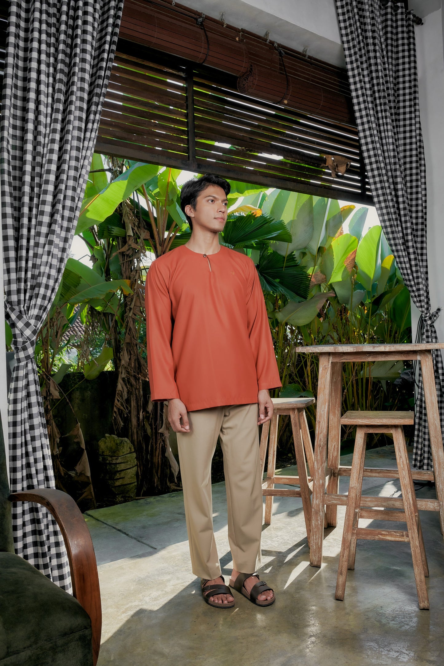 Kurta Tamadun Relaxed Fit - Brick Orange
