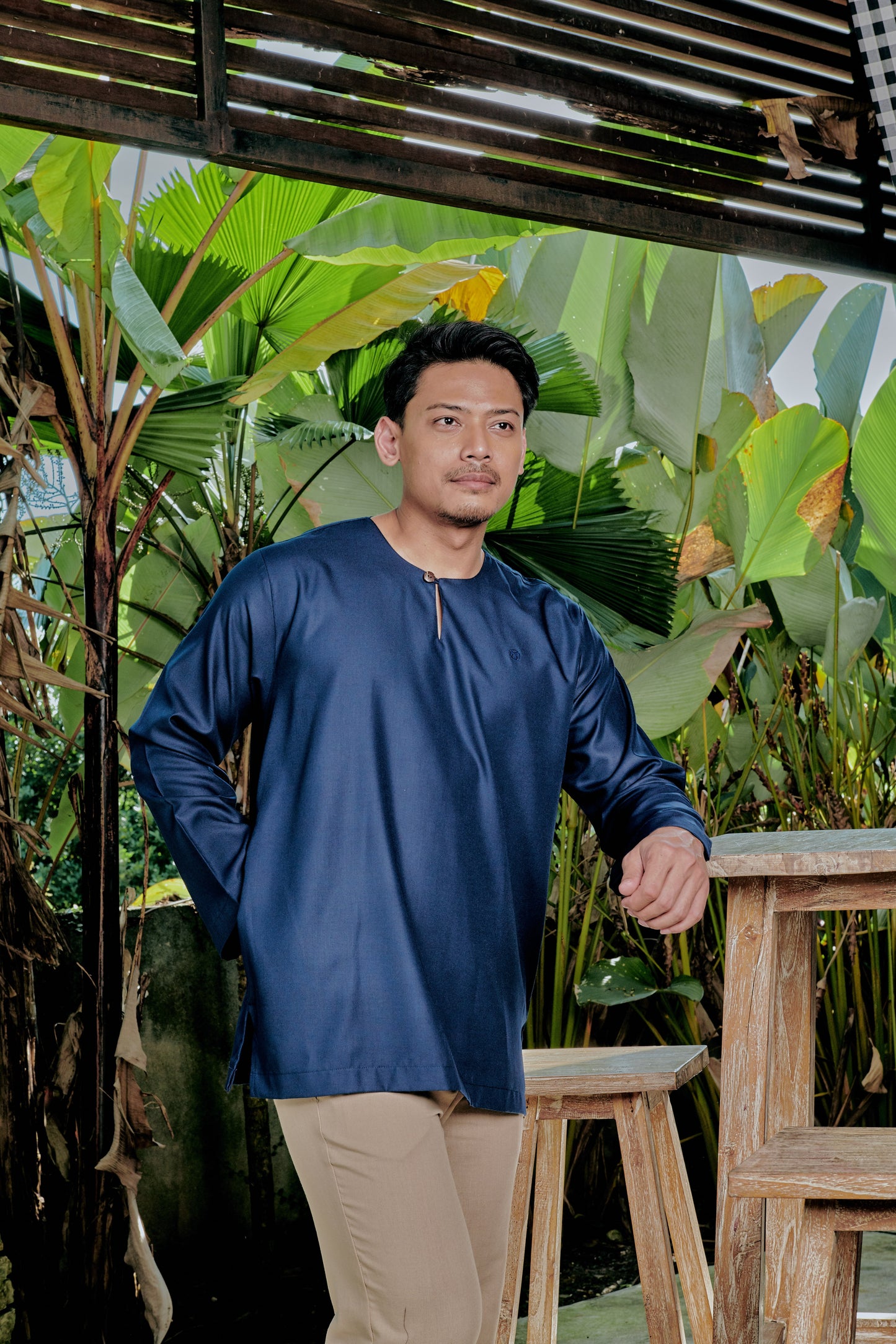 Kurta Tamadun Relaxed Fit - Navy Blue