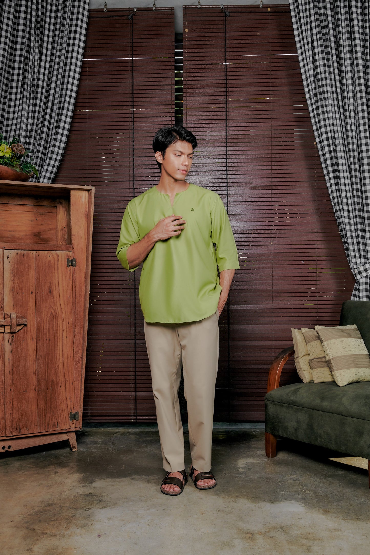 Kurta Belantara Relaxed Fit - Lime Green