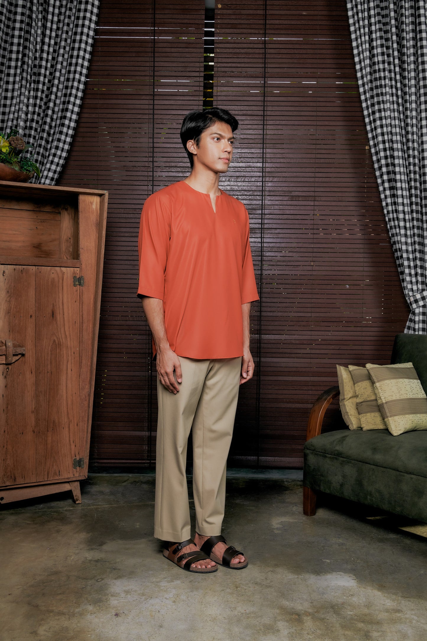 Kurta Belantara Relaxed Fit - Brick Orange