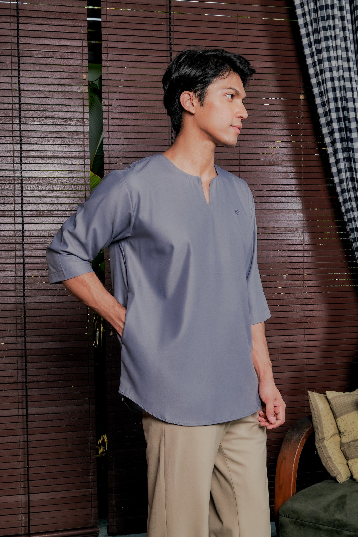 Kurta Belantara Relaxed Fit - Slate Grey