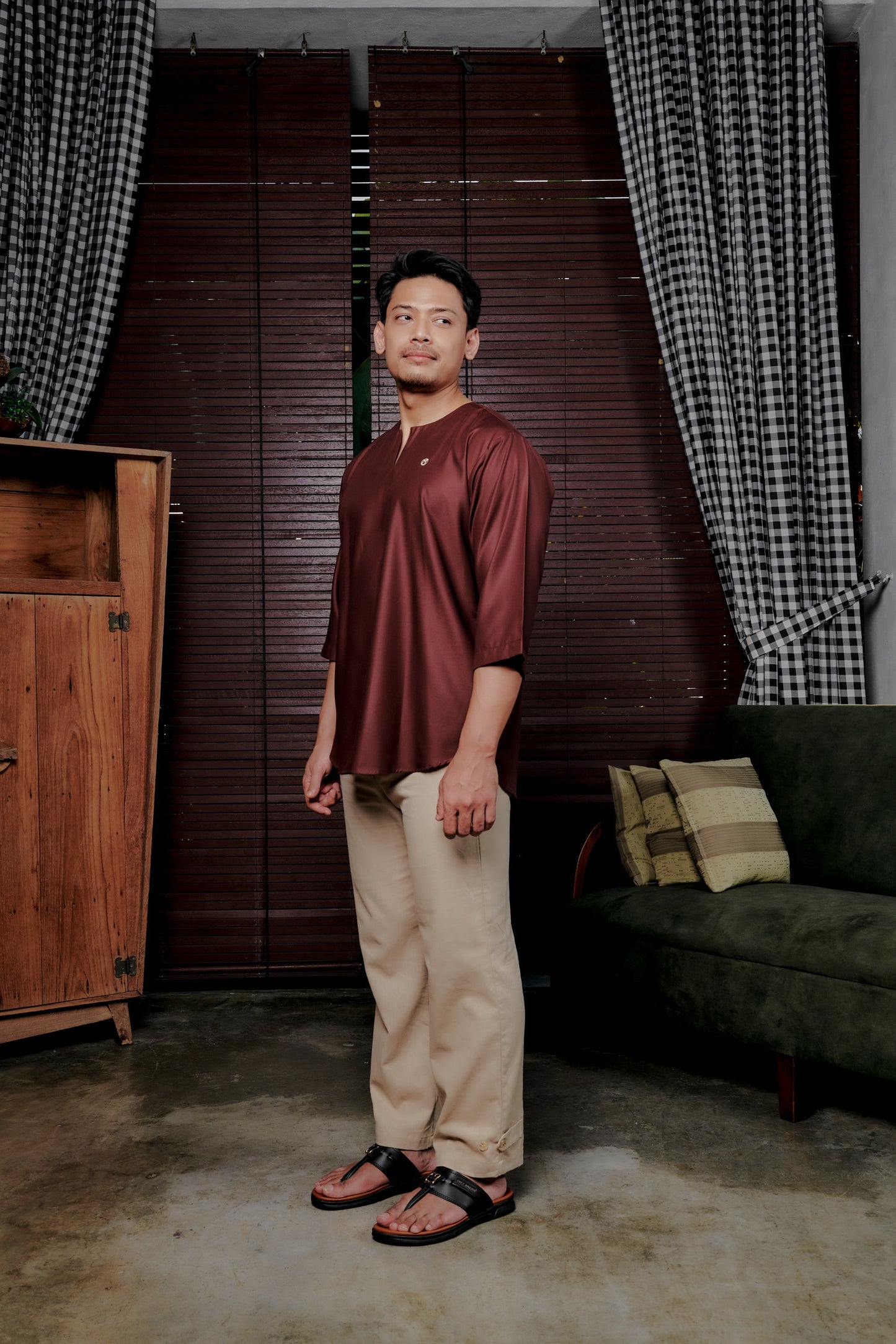 Kurta Belantara Relaxed Fit - Rich Brown
