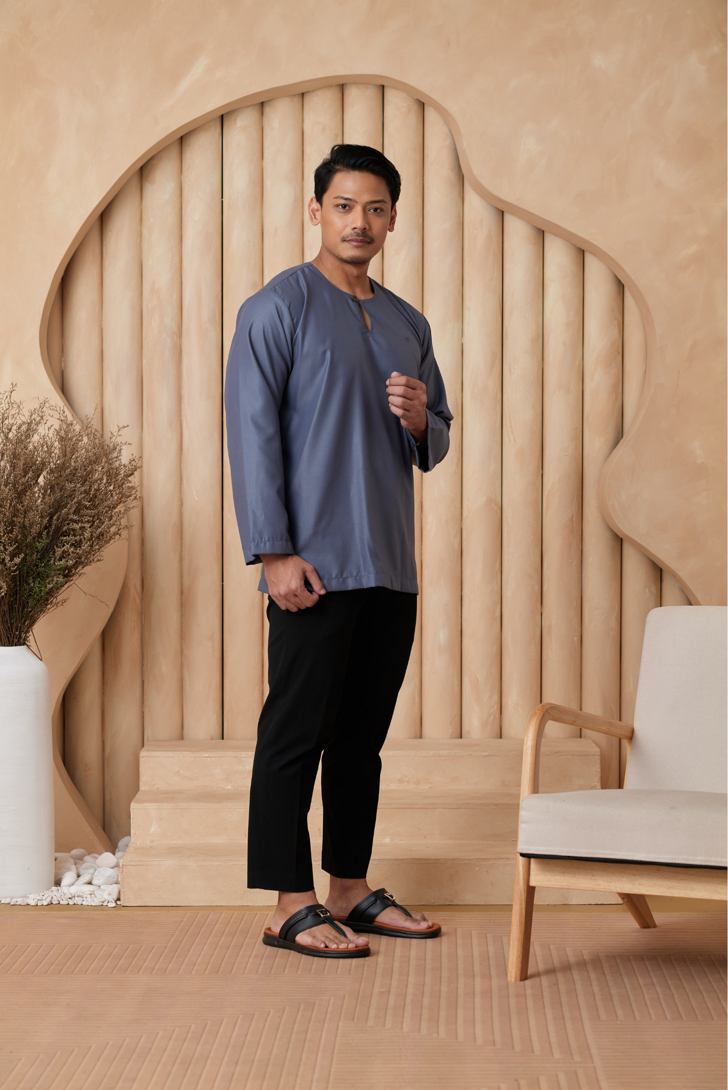Kurta Tamadun Regular Fit - Slate Grey