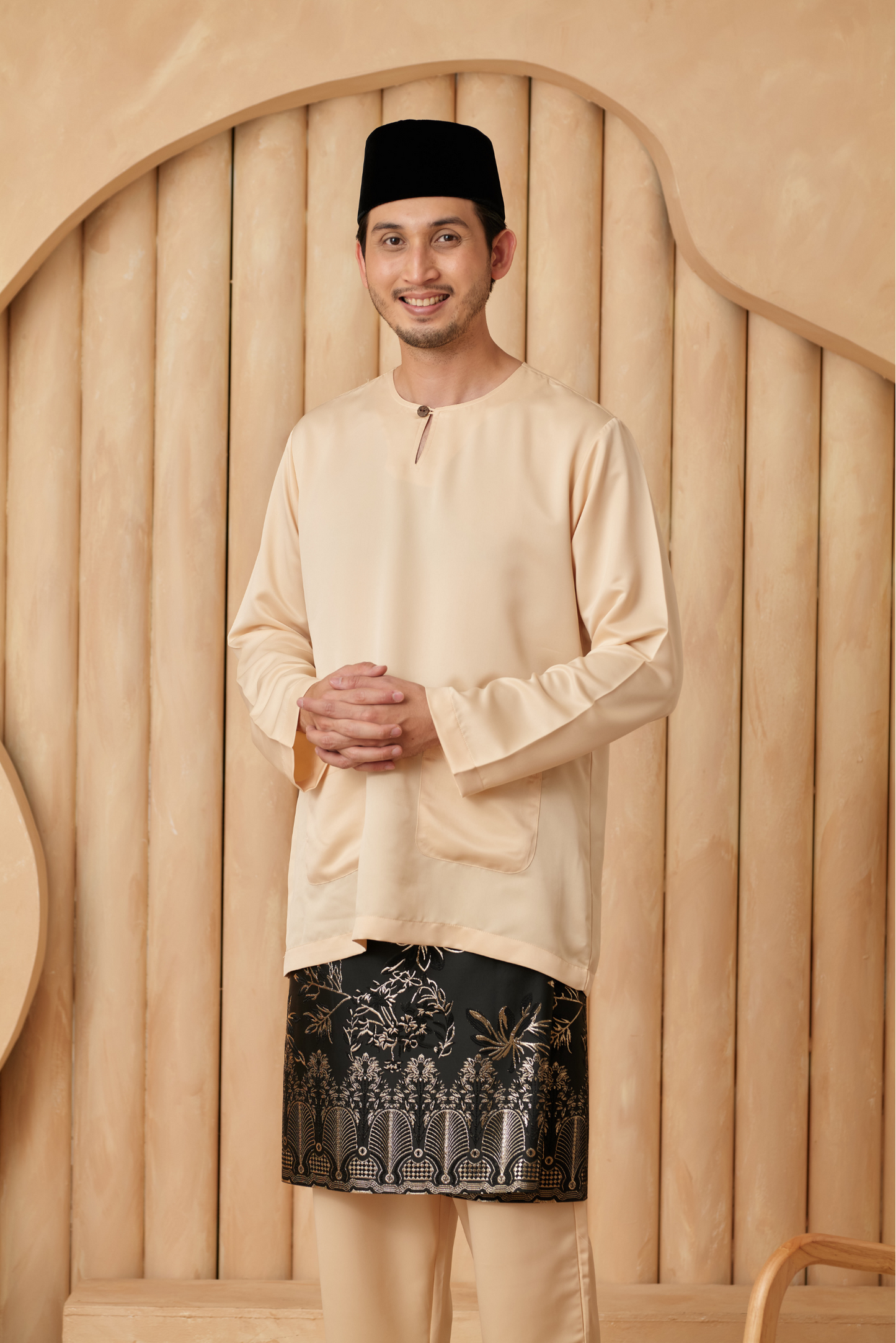 Baju Melayu Teluk Belanga Regular Fit - Cream