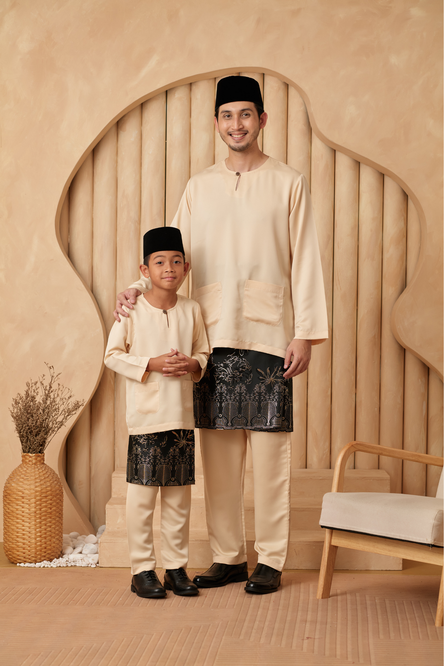 Baju Melayu Teluk Belanga Regular Fit - Cream