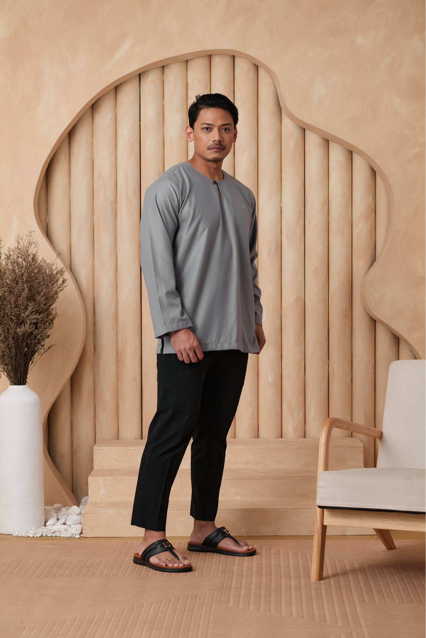 Kurta Tamadun Regular Fit - Cloud Grey