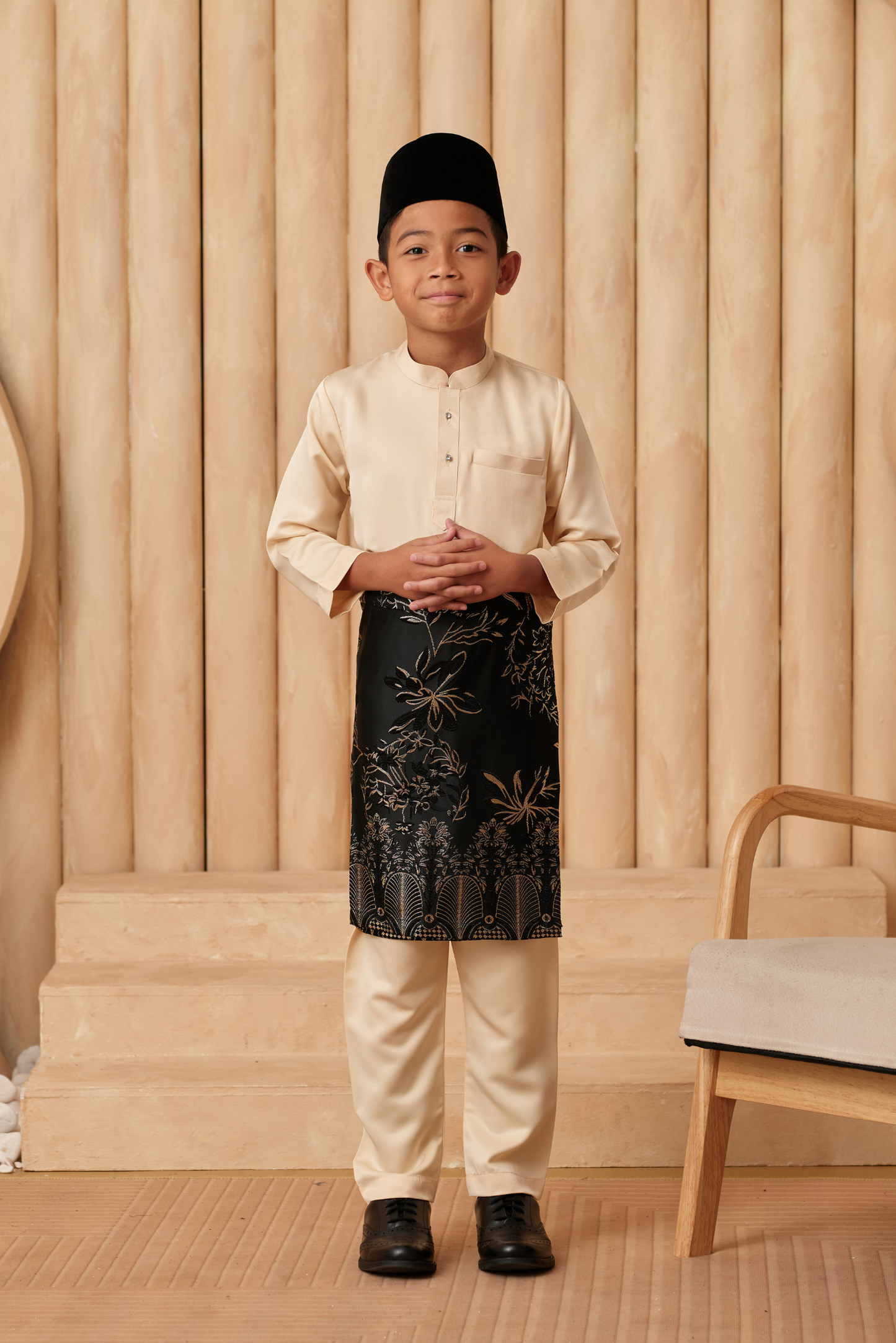 Baju Melayu KIDS Cekak Musang - Creame