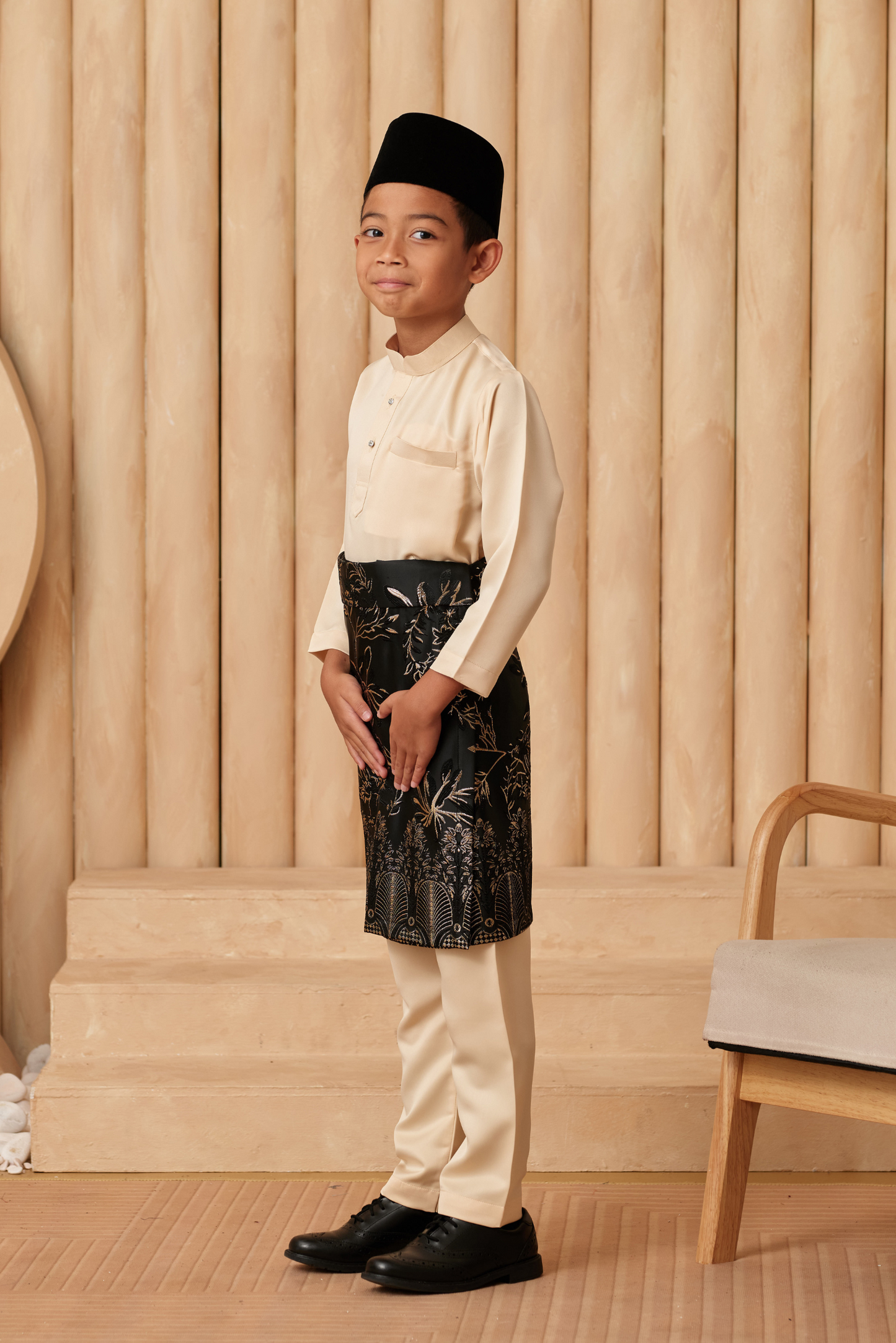 Baju Melayu KIDS Cekak Musang - Creame