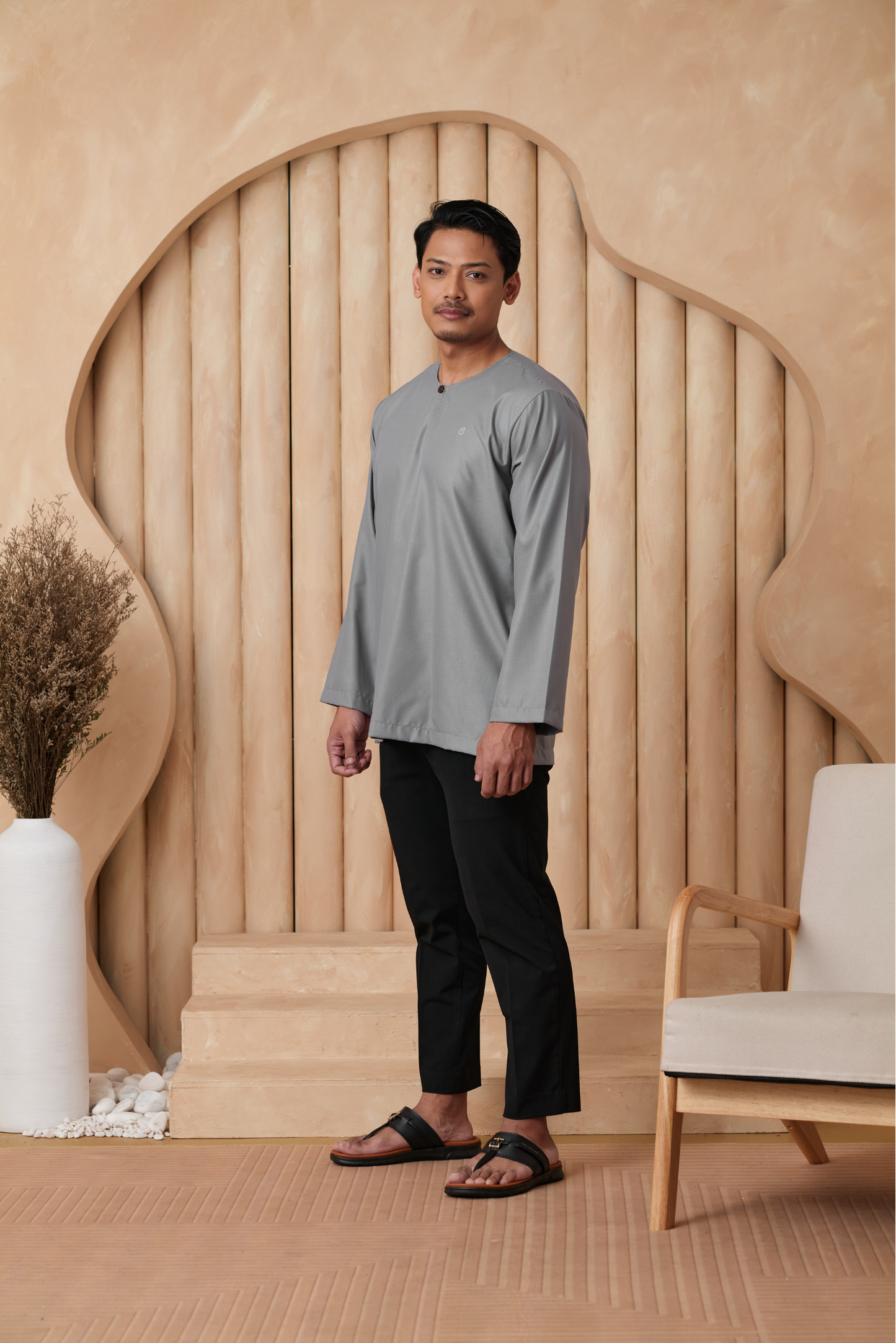 Kurta Tamadun Regular Fit - Cloud Grey