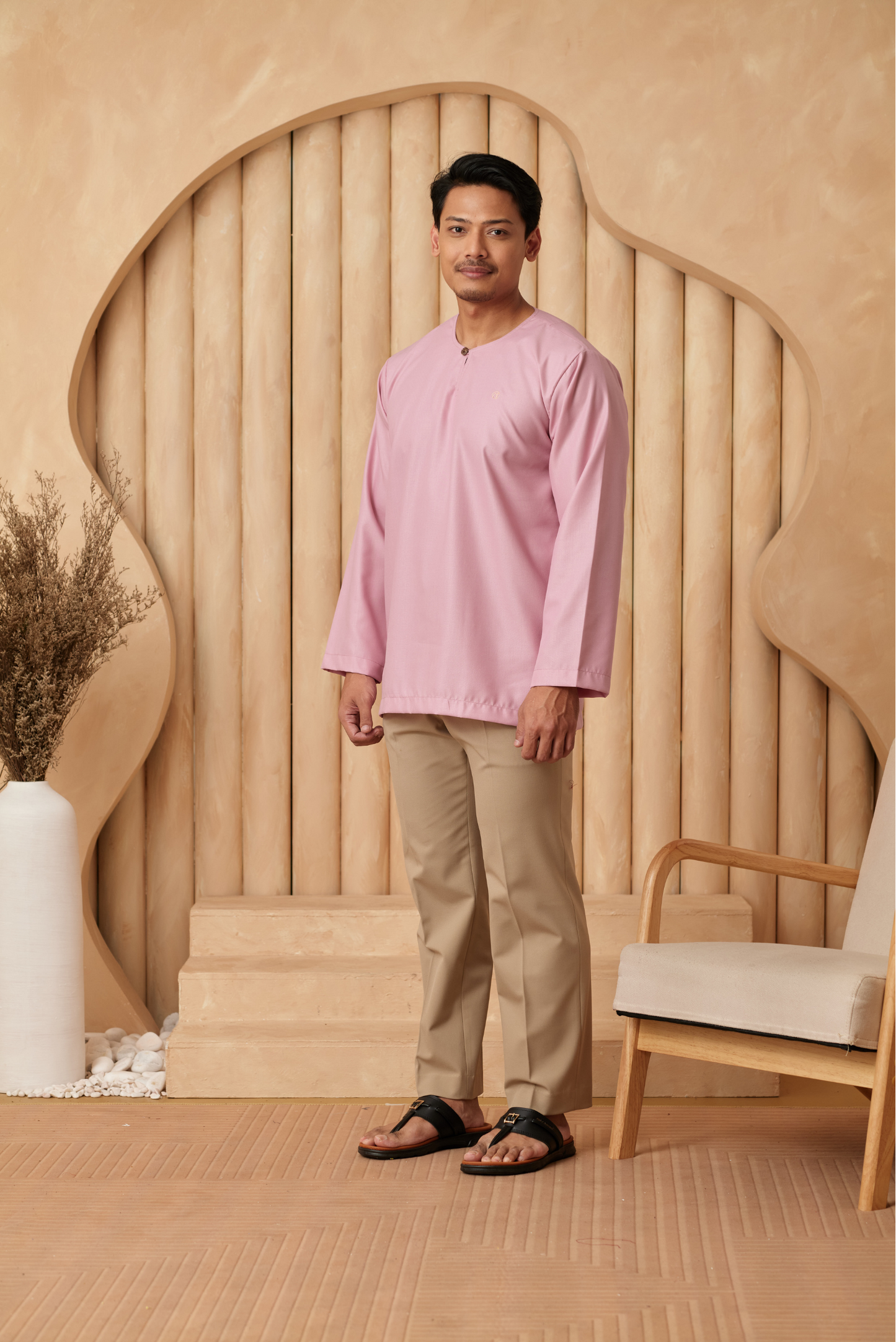 Kurta Tamadun Regular Fit - Blush Pink