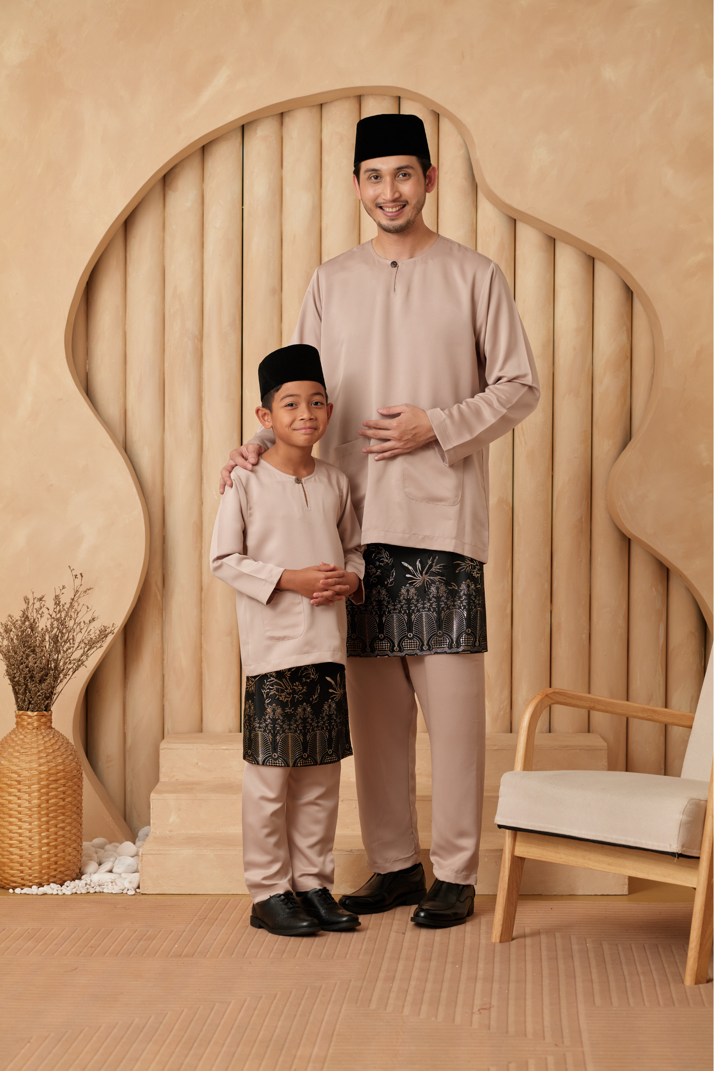 Baju Melayu Teluk Belanga Regular Fit - Champagne