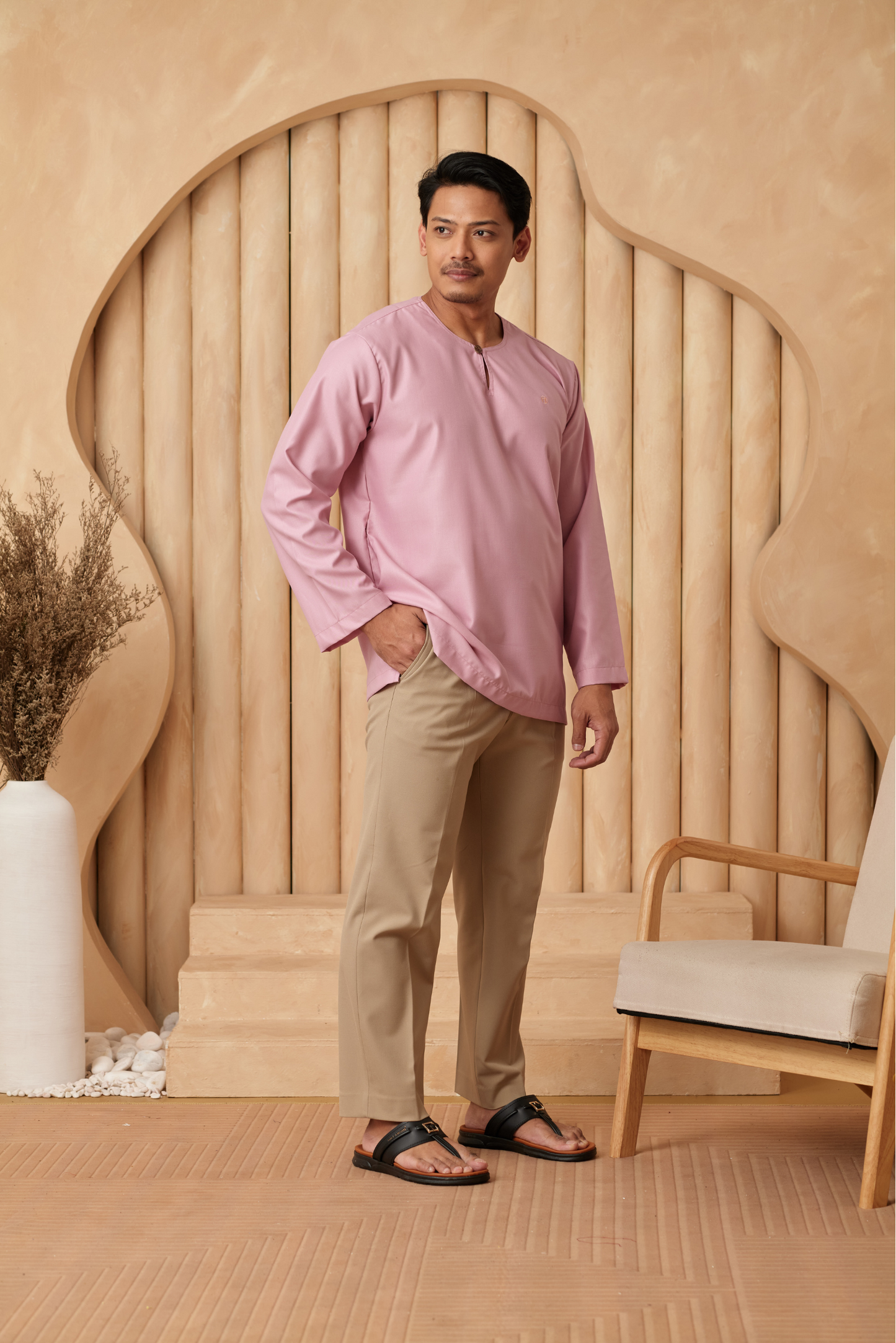 Kurta Tamadun Regular Fit - Blush Pink