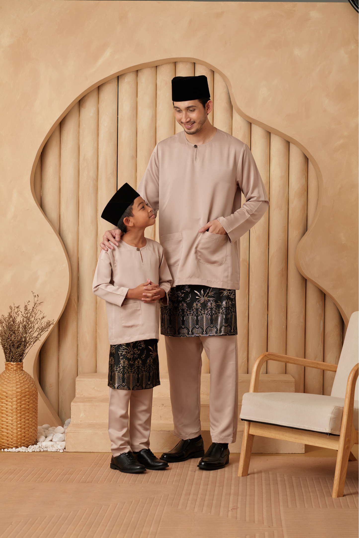 Baju Melayu Teluk Belanga Regular Fit - Champagne