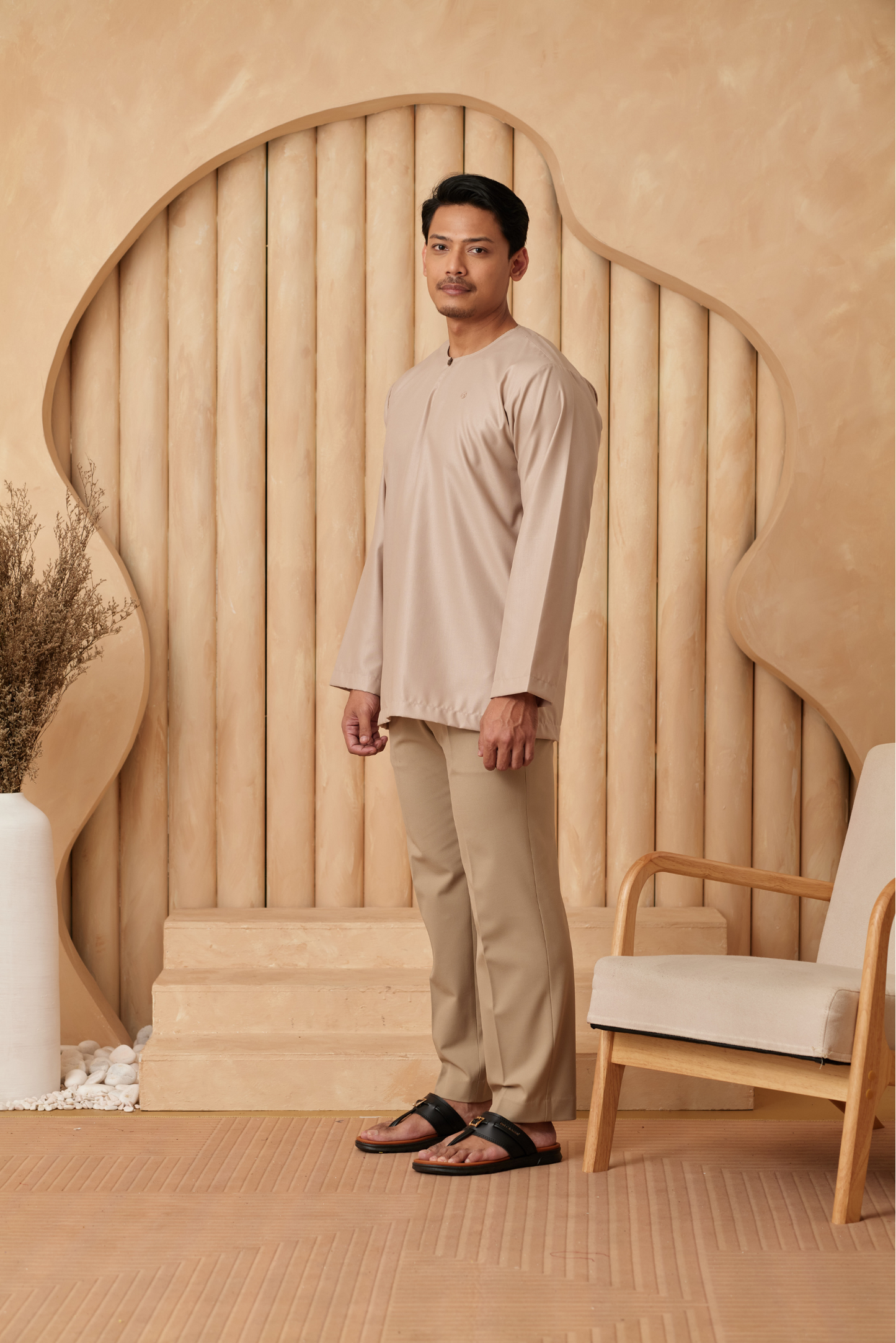 Kurta Tamadun Regular Fit - Sand Brown