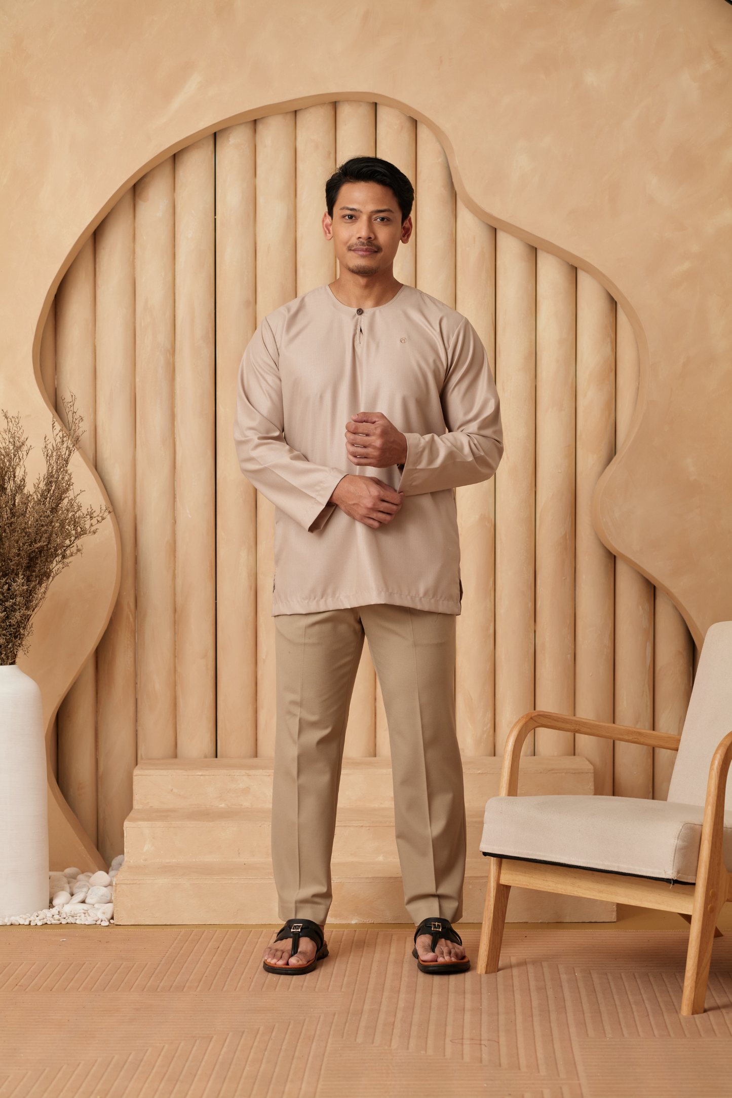 Kurta Tamadun Regular Fit - Sand Brown
