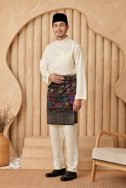 Baju Melayu Cekak Musang Regular Fit - Soft Yellow