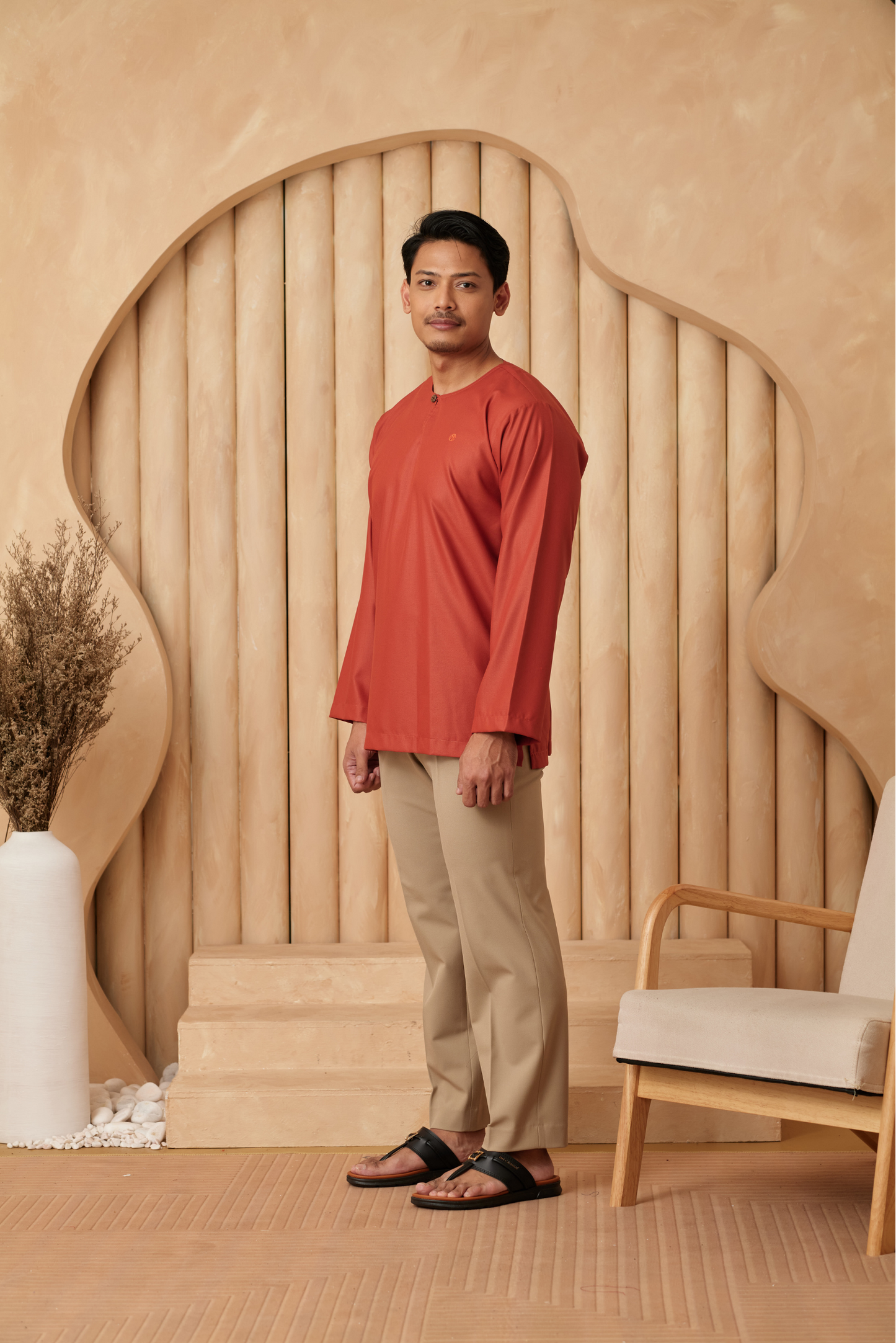 Kurta Tamadun Regular Fit - Brick Orange