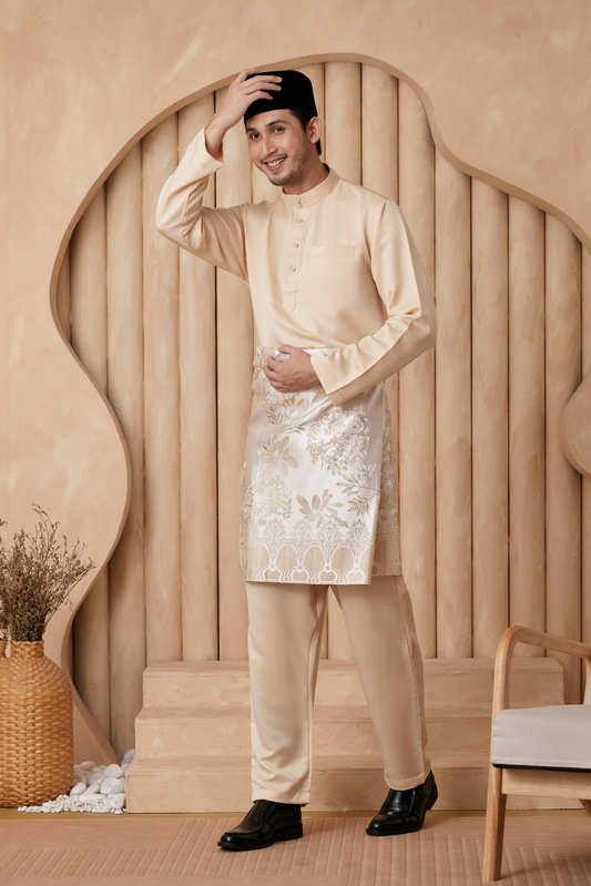 Baju Melayu Cekak Musang Regular Fit - Cream