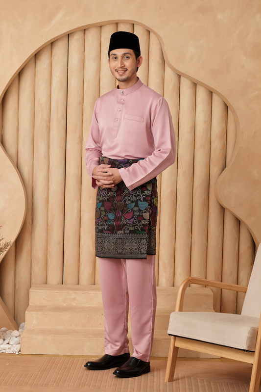 Baju Melayu Cekak Musang Regular Fit - Dusty Pink