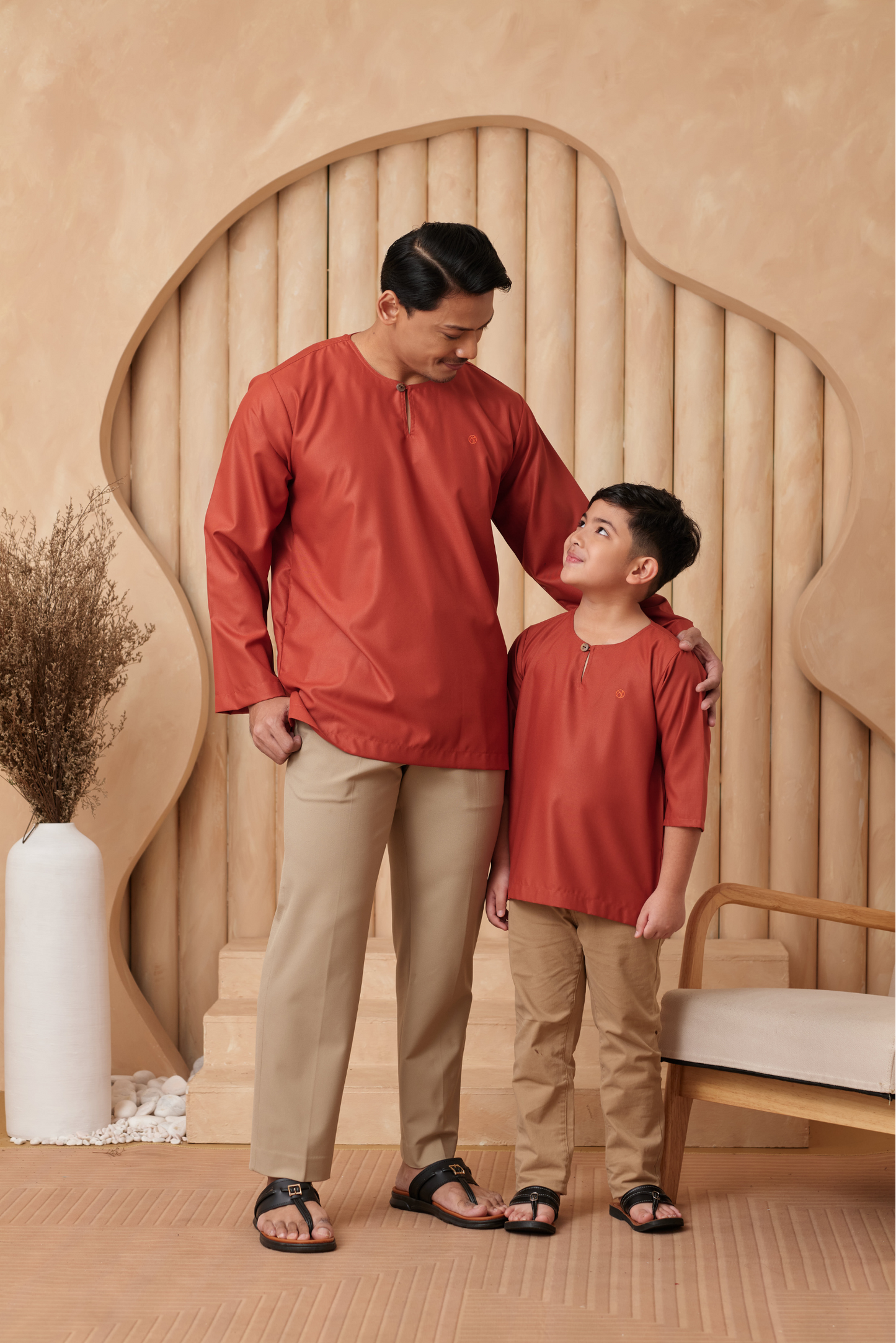 Kurta Tamadun Regular Fit - Brick Orange