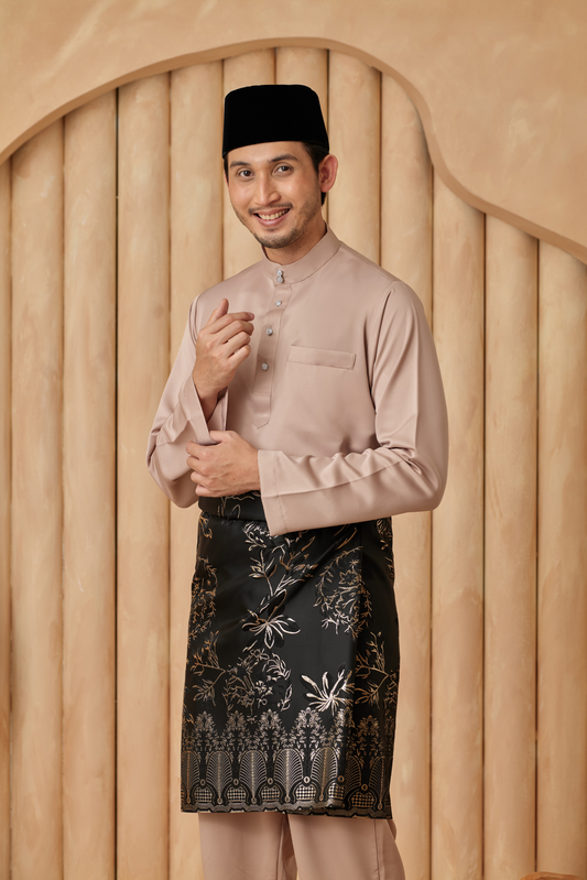 Baju Melayu Cekak Musang Regular Fit - Champagne