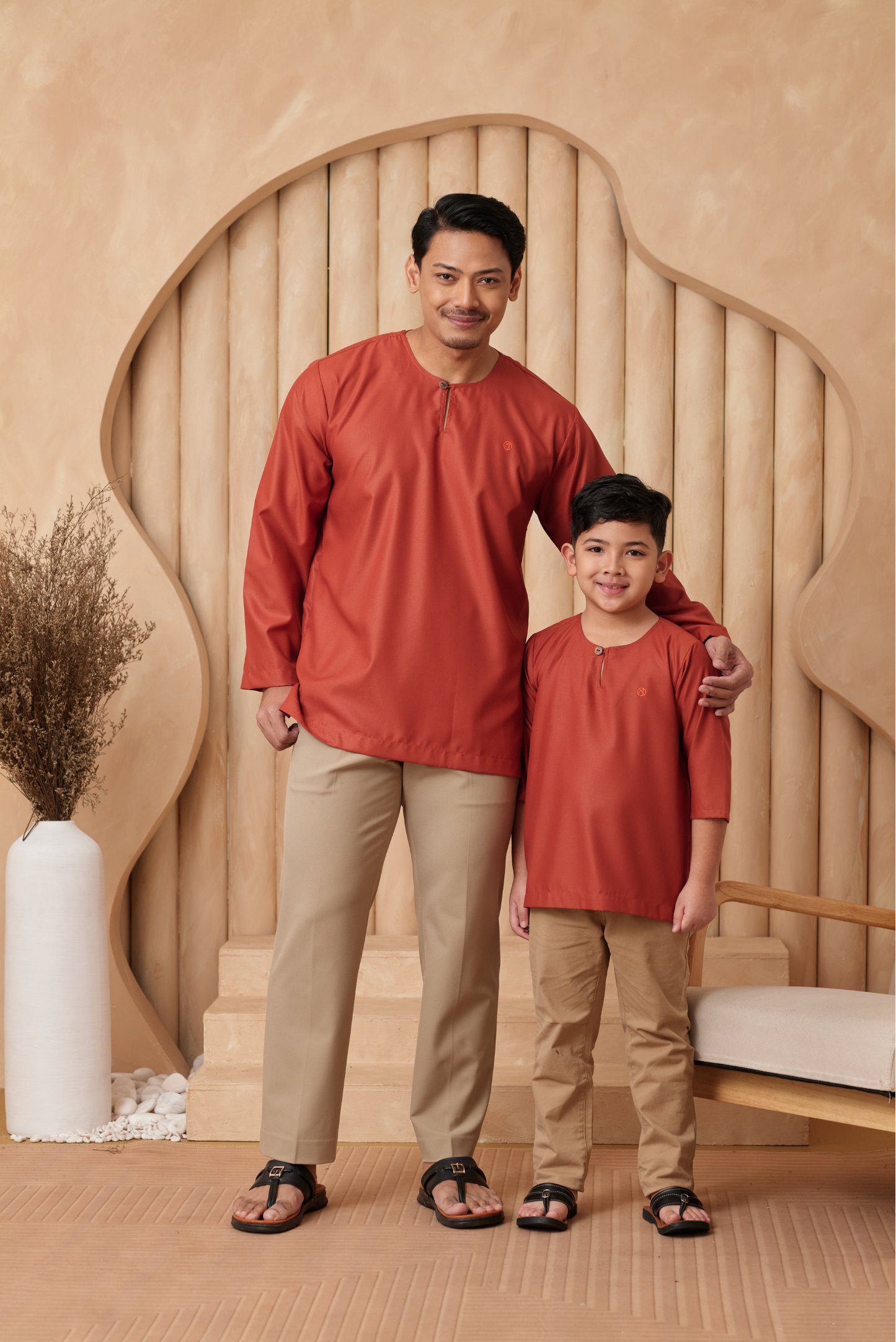 Kurta Tamadun Regular Fit - Brick Orange