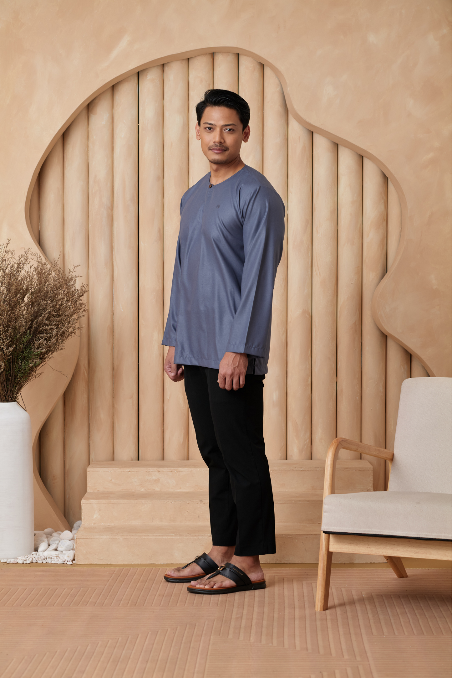 Kurta Tamadun Regular Fit - Slate Grey