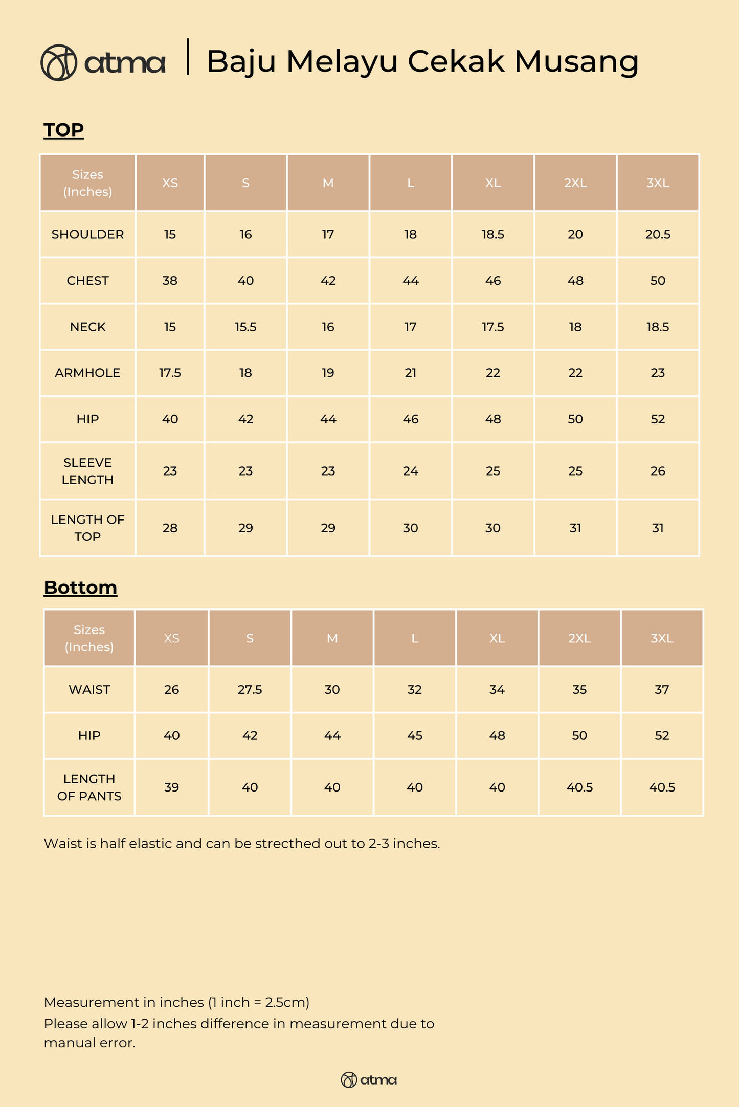 Baju Melayu Cekak Musang Regular Fit - Dusty Pink