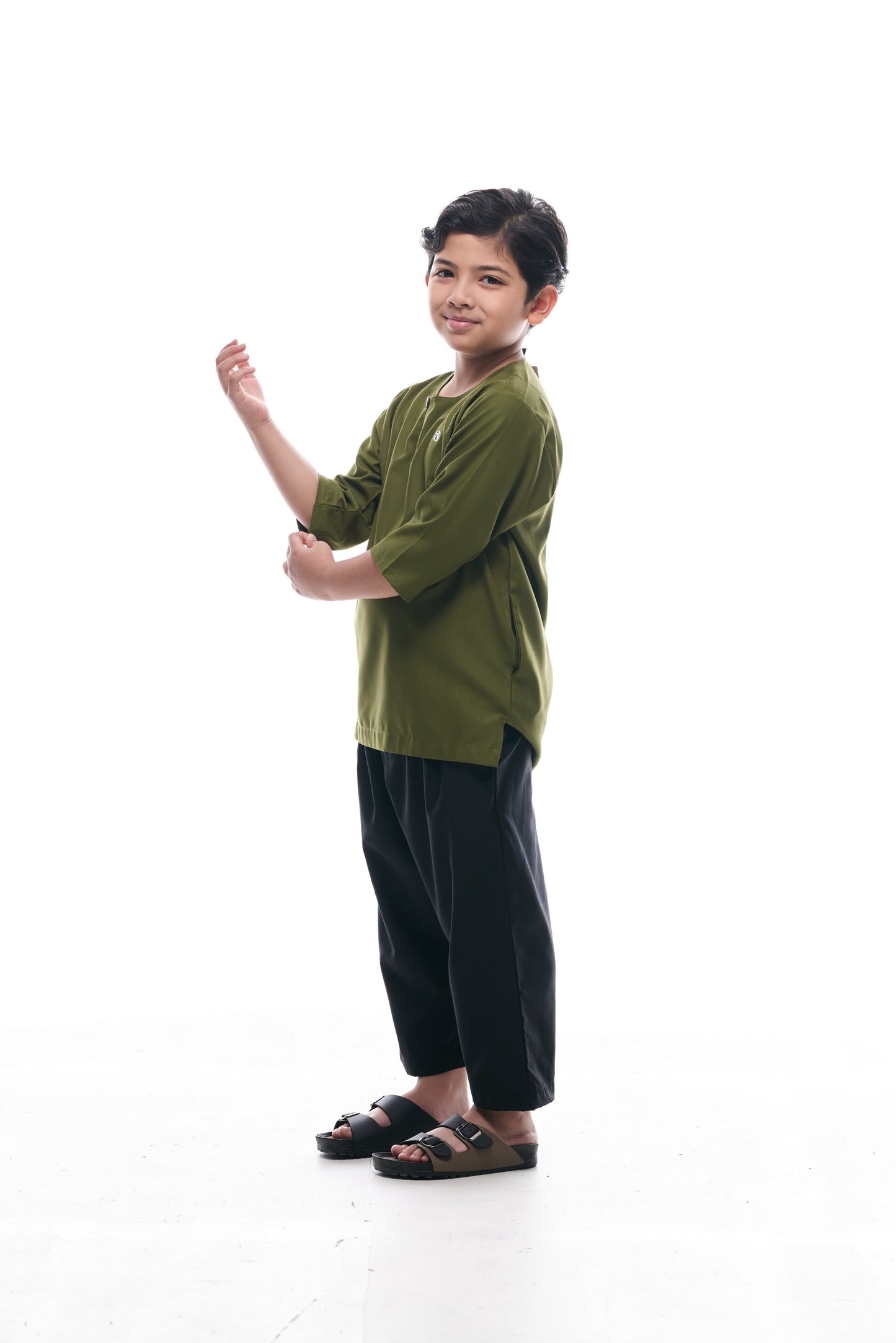 Kurta Nusantara KIDS V2 - Olive Green