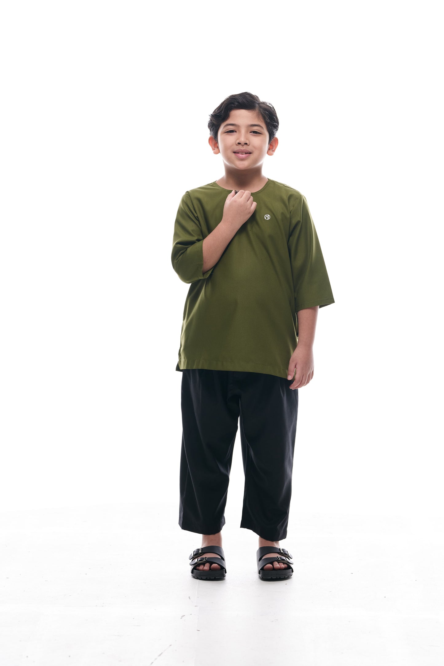 Kurta Nusantara KIDS V2 - Olive Green