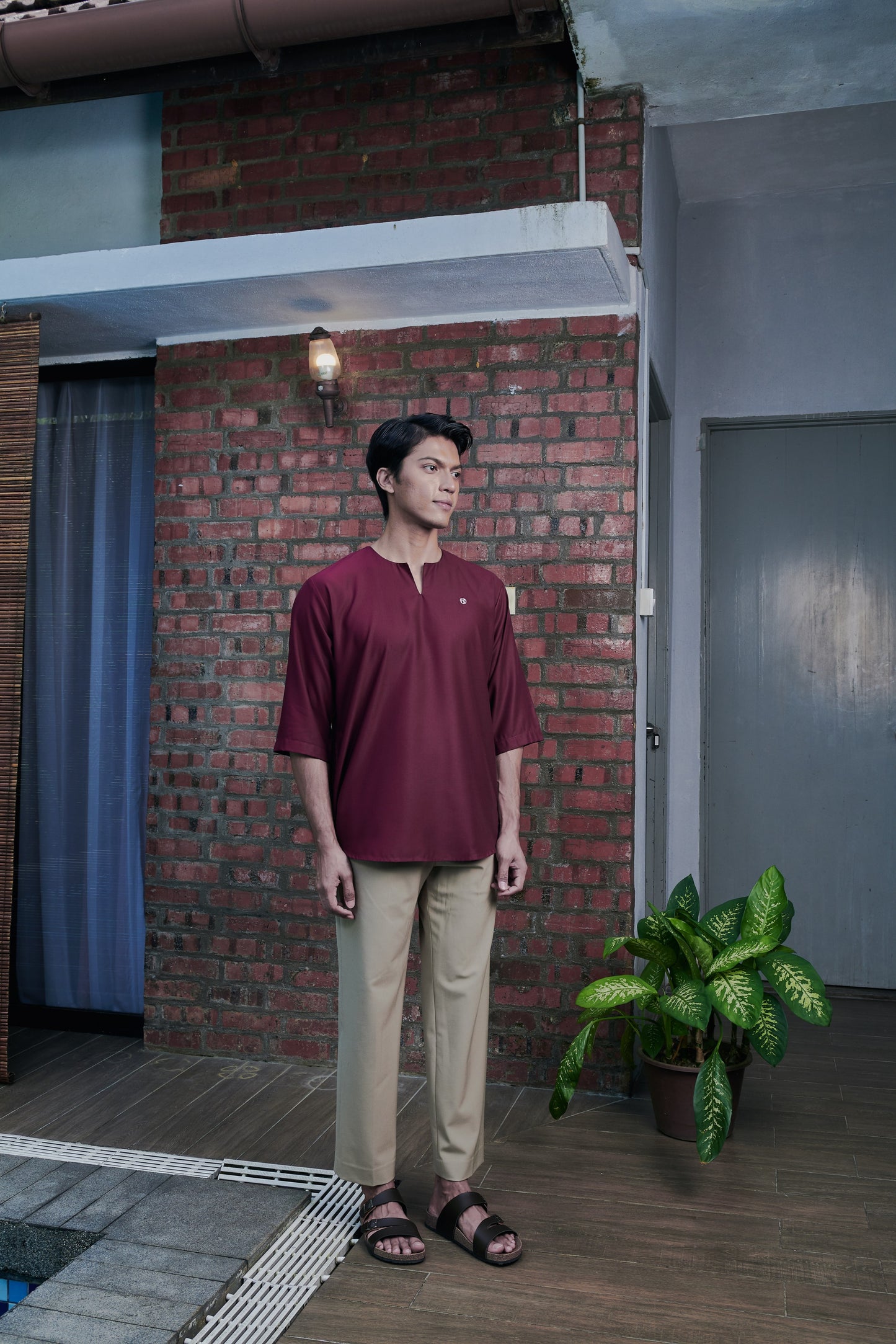 Kurta Belantara Relaxed Fit - Burgundy