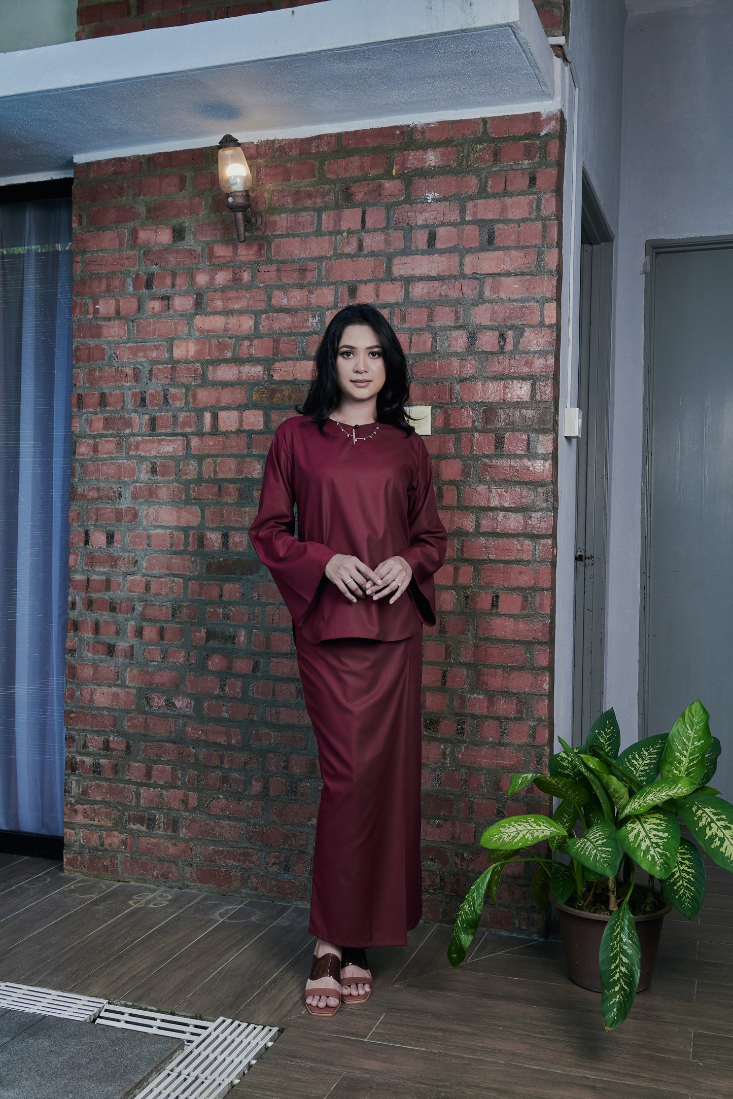 Baju Kurung Mahsuri - Maroon