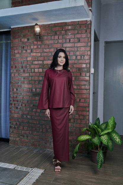 Baju Kurung Mahsuri - Maroon