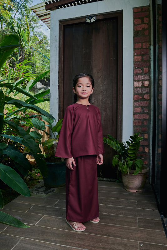 Baju Kurung Mahsuri GIRLS- Maroon