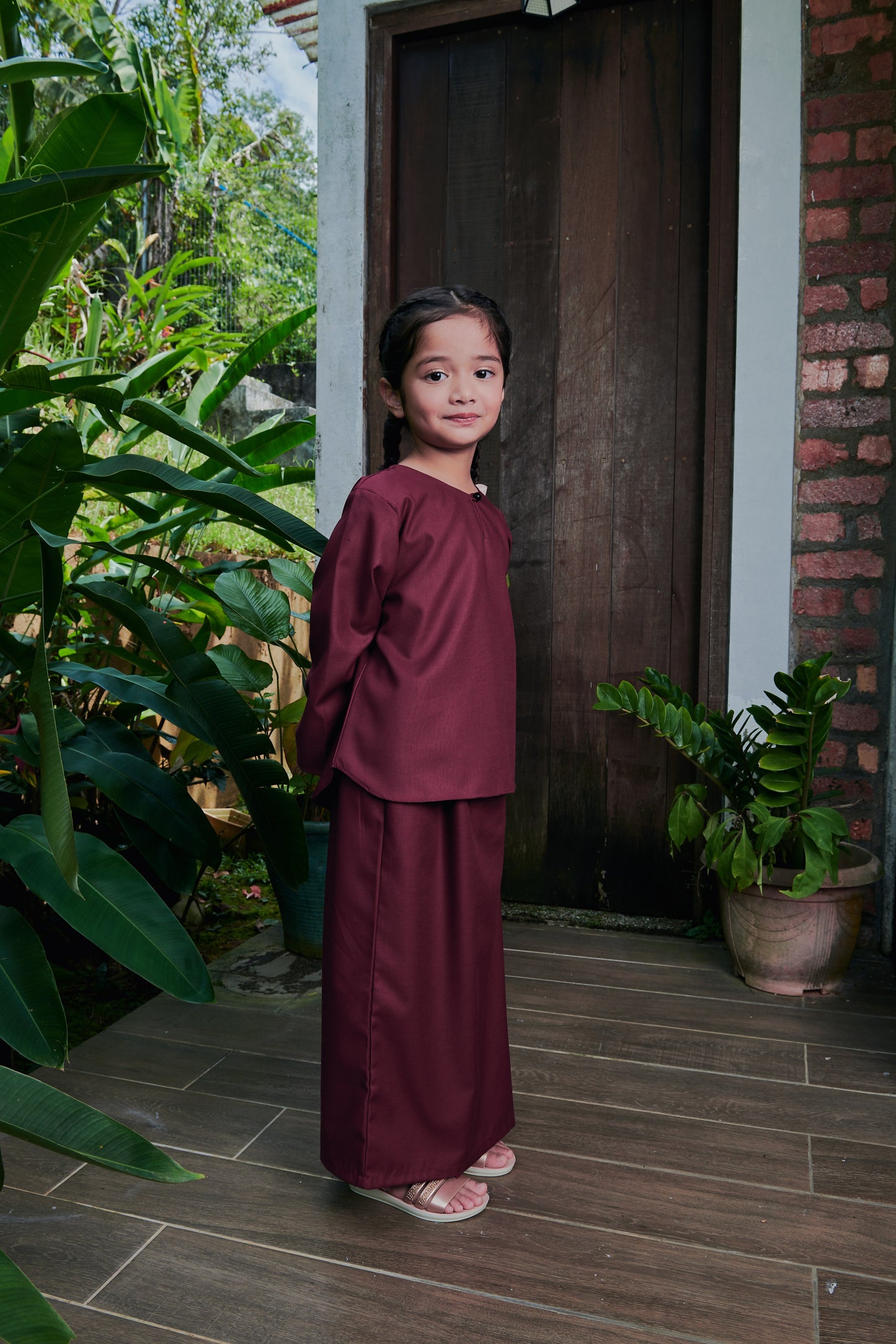 Baju Kurung Mahsuri GIRLS- Maroon