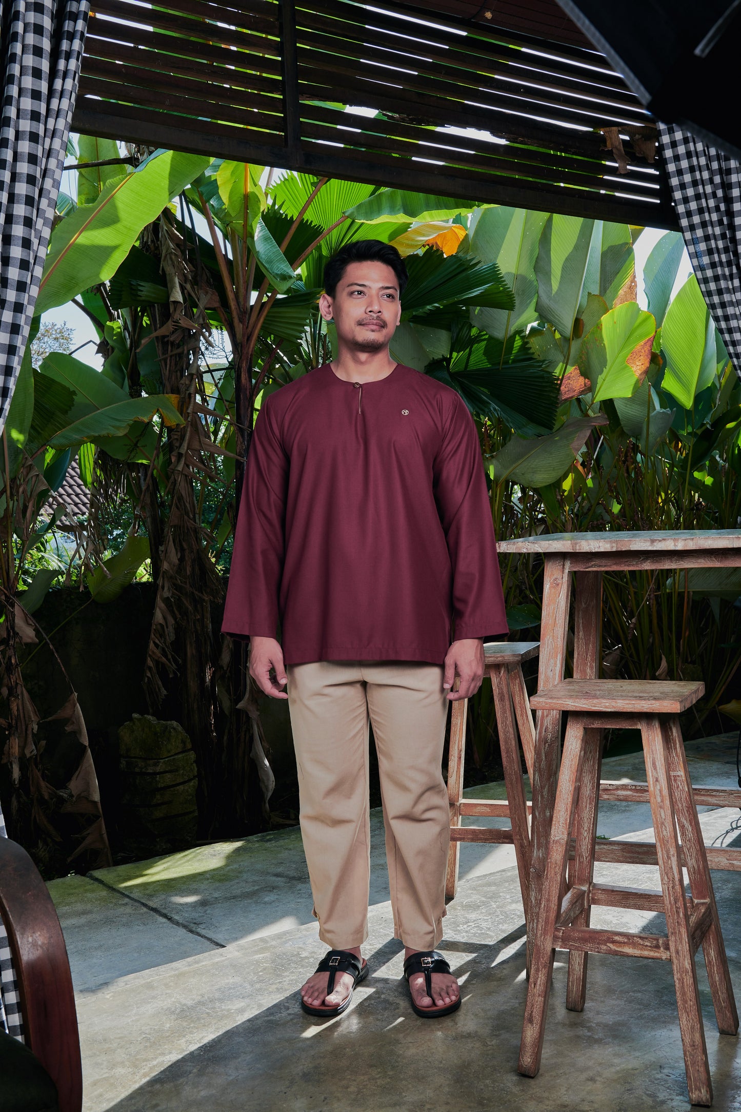 Kurta Tamadun Relaxed Fit - Maroon