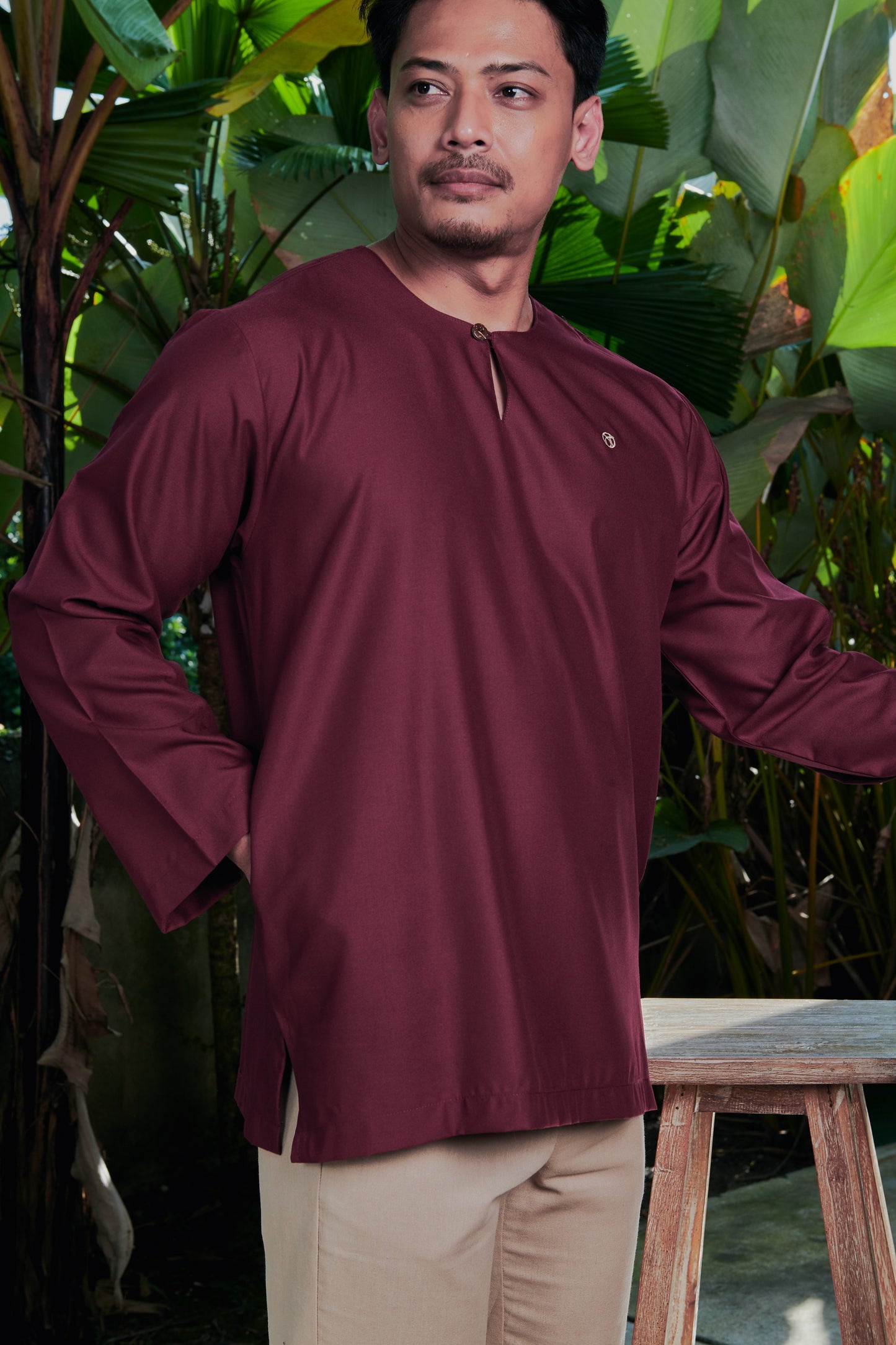 Kurta Tamadun Relaxed Fit - Maroon