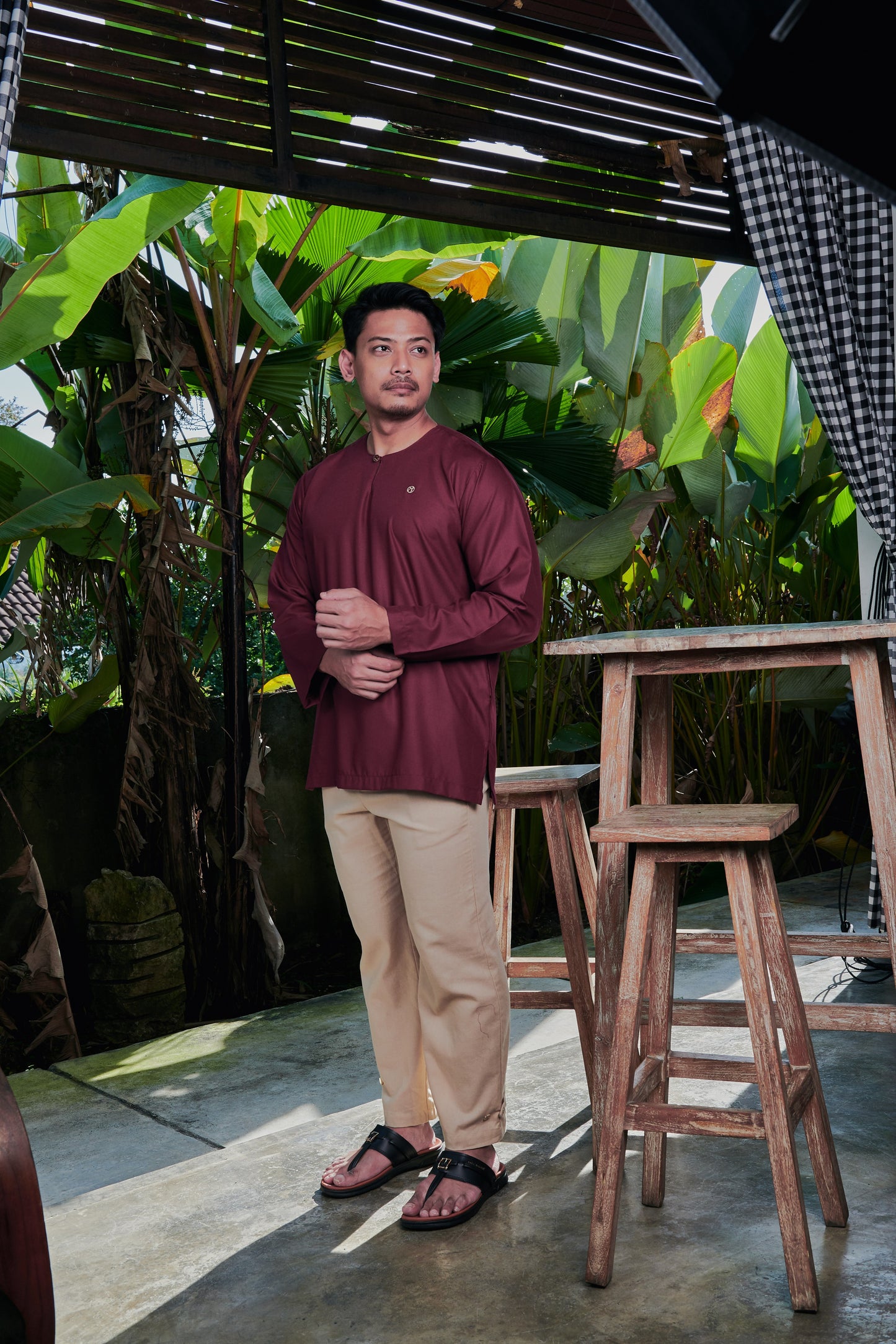 Kurta Tamadun Relaxed Fit - Maroon