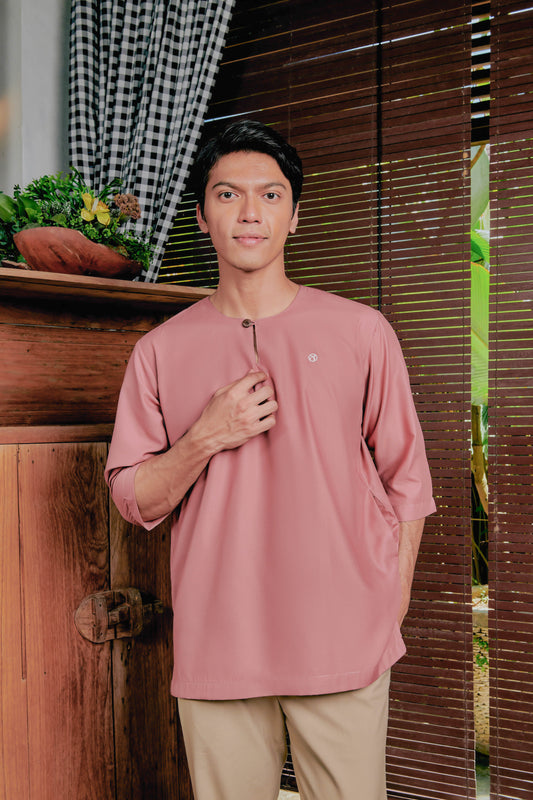 Kurta Nusantara Relaxed Fit - Turkish Rose