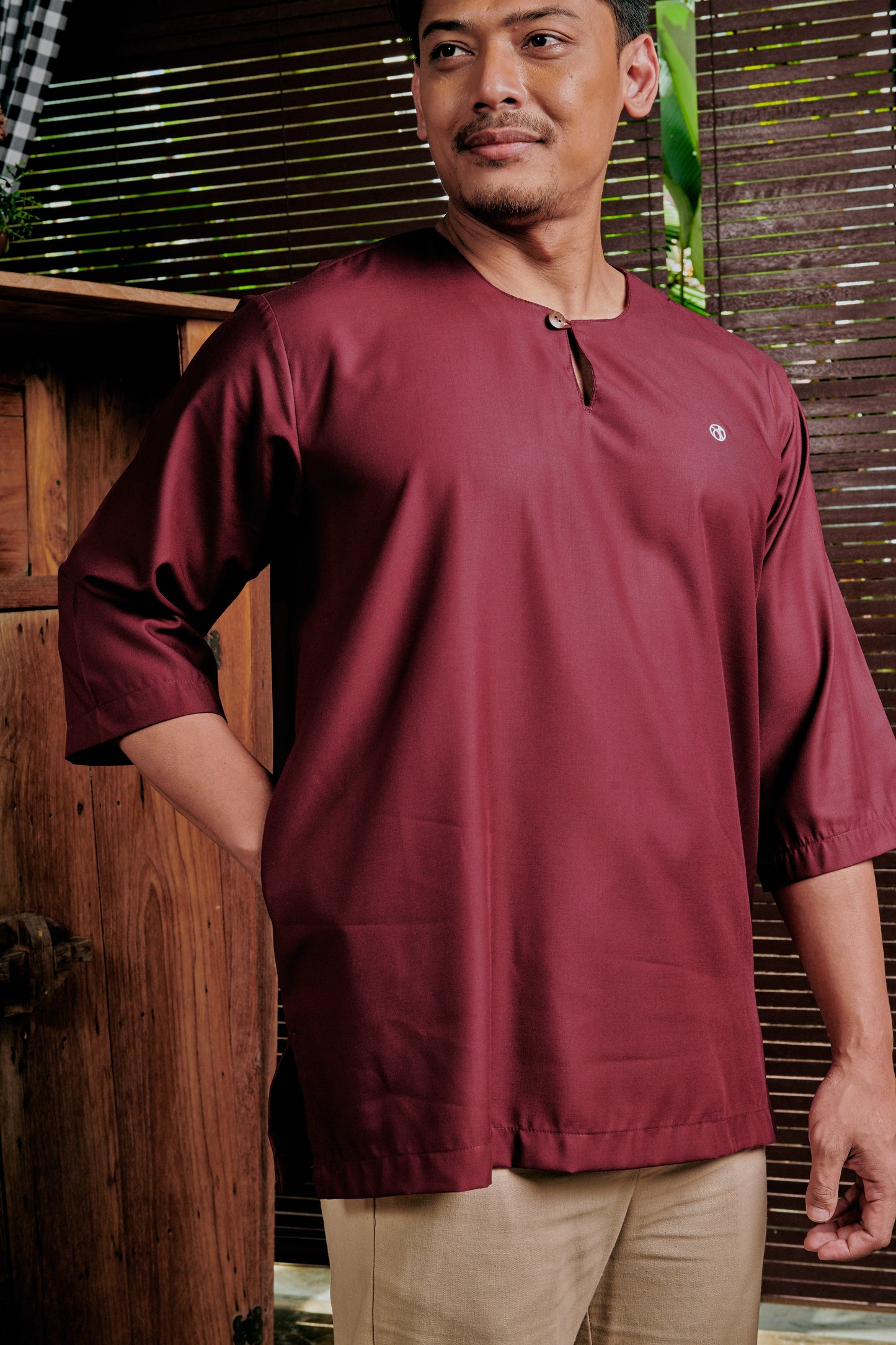 Kurta Nusantara Relaxed Fit - Maroon