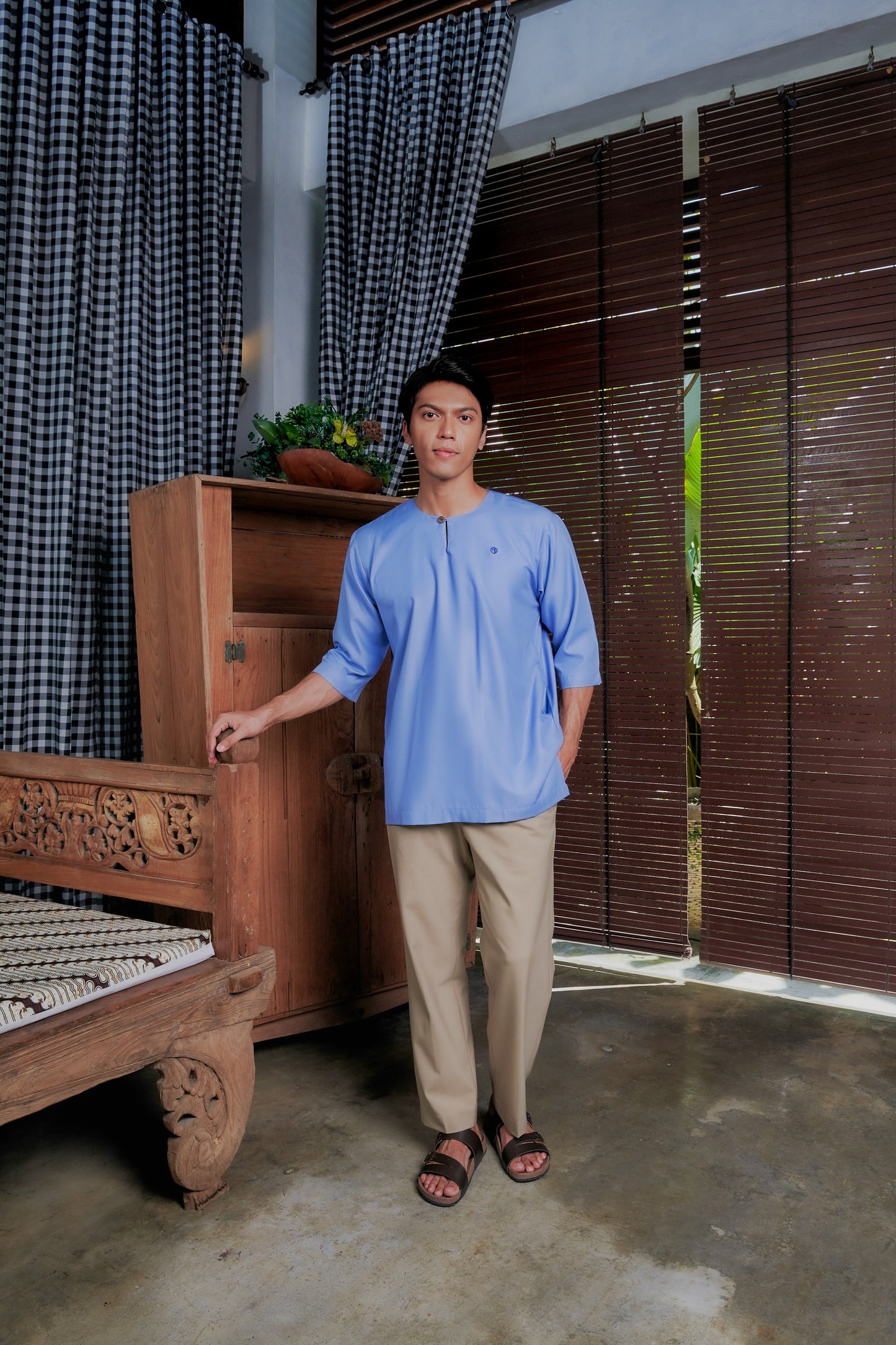 Kurta Nusantara Relaxed Fit - Denim Blue