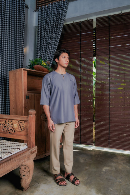 Kurta Nusantara Relaxed Fit - Slate Grey