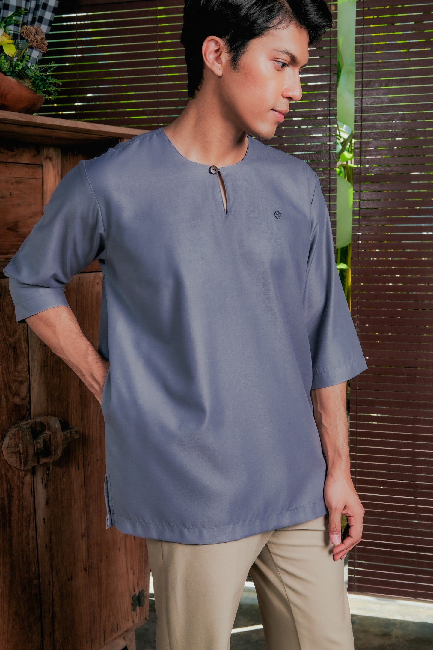 Kurta Nusantara Relaxed Fit - Slate Grey