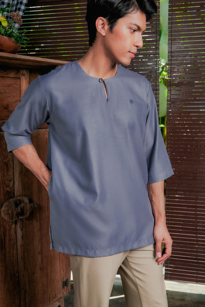 Kurta Nusantara Relaxed Fit - Slate Grey