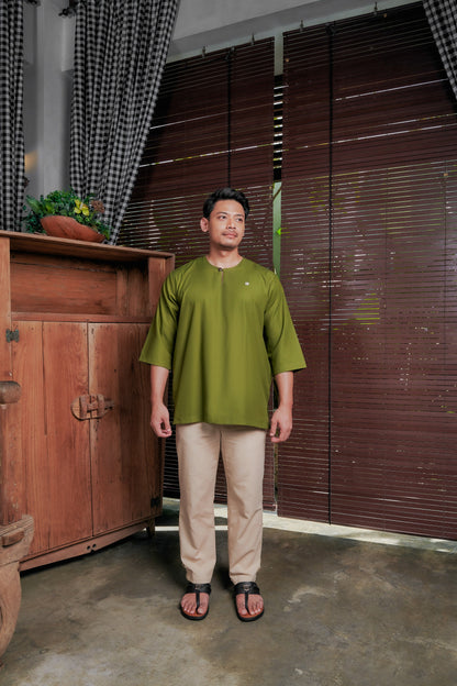 Kurta Nusantara Relaxed Fit - Olive Green