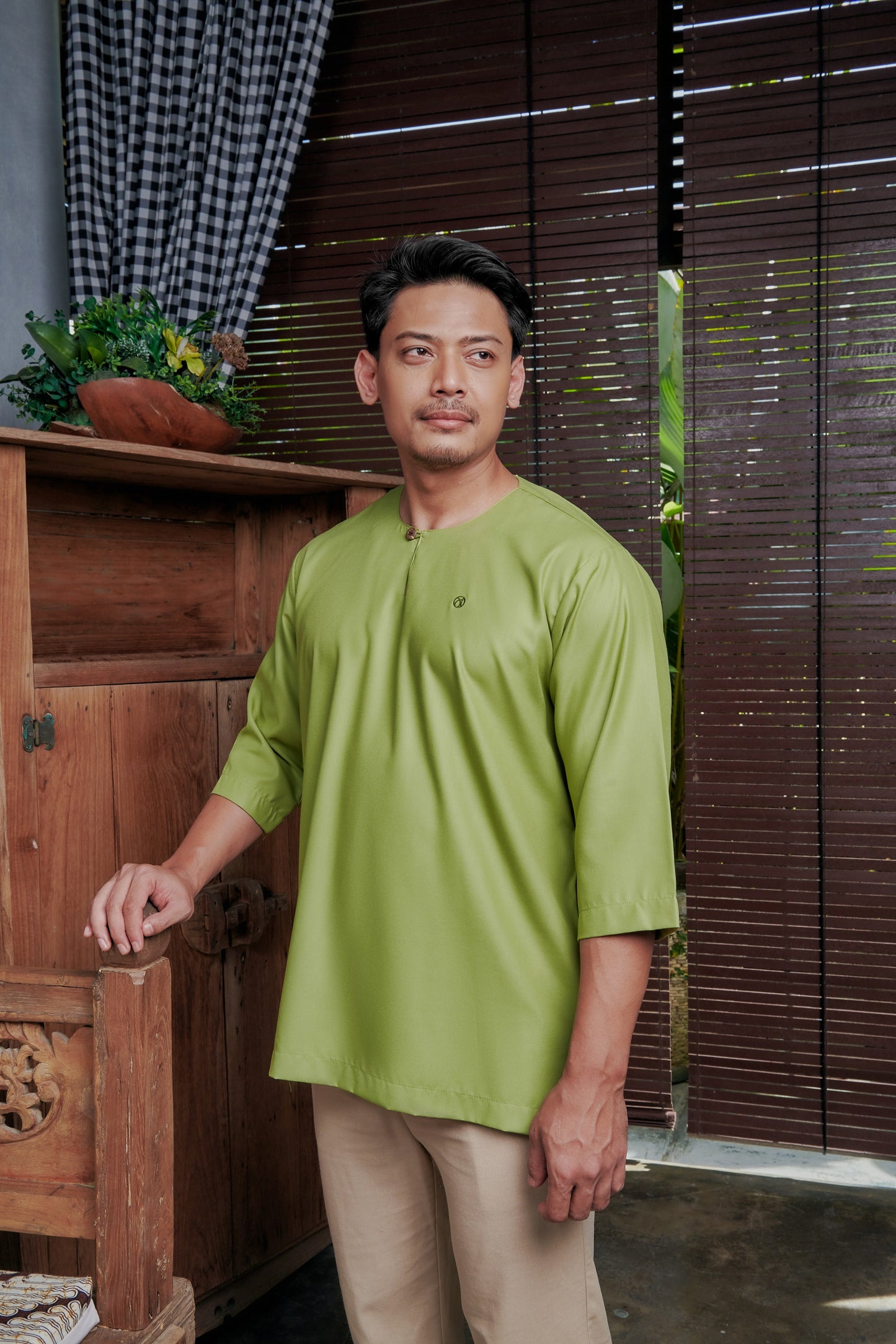 Kurta Nusantara Relaxed Fit - Lime Green