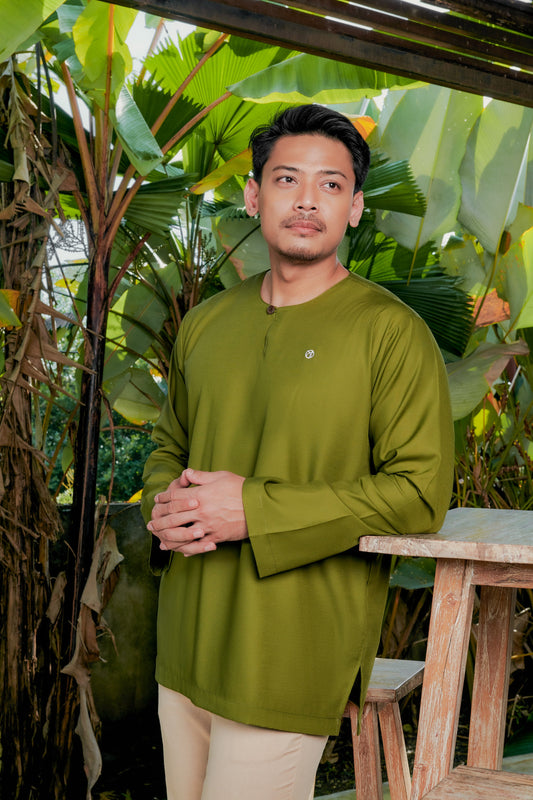 Kurta Tamadun Relaxed Fit - Olive Green