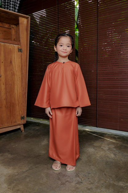 Baju Kurung Mahsuri GIRLS- Brick Orange